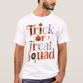 T-shirt Chemise d'Halloween de l'équipe Trick ou Treat - É