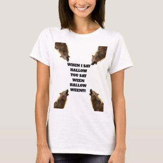 T-shirt Chemise d'Halloween de loup de Rocker