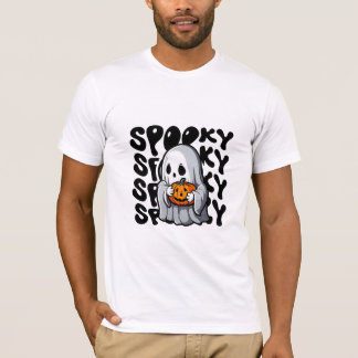 T-shirt Chemise d'Halloween effrayante avec design fantôme
