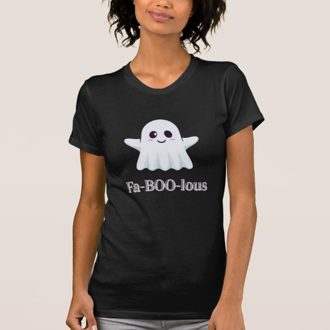 T-shirt Chemise d'Halloween Ghost mignonne (Devant)
