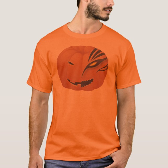 T-shirt Chemise d'Halloween Jack O'Lantern Citrouille (Devant)