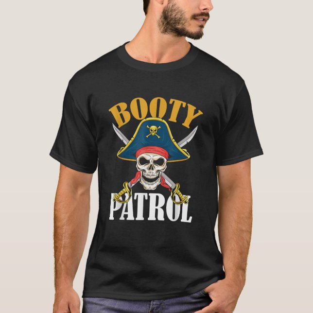 T-shirt Chemise d'Halloween Pirate de patrouille pour garç (Devant)