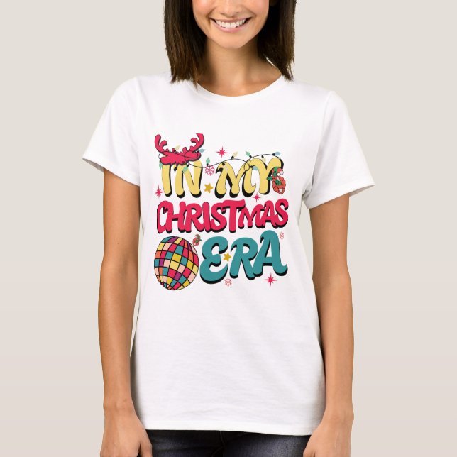 T-shirt Chemise d'hiver Fêtes de Noël Lumières Tee (Devant)