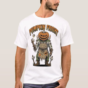 T-shirt Chemise d'horreur de citrouille Art de Halloween E