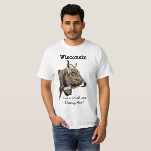 T-shirt Chemise d'humour d'air de laiterie du Wisconsin