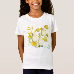 T-Shirt Chemise d'illustration d'oiseaux et de citrons