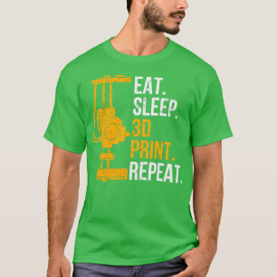 T-shirt Chemise d'impression 3D Mangez le sommeil 3D Impri