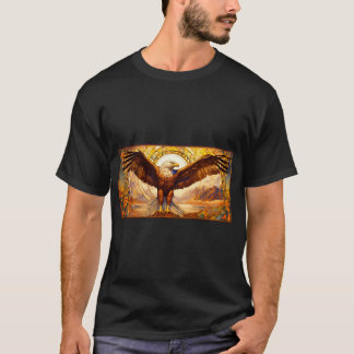 T-shirt Chemise d'impression Majestic Eagle - Style élevé