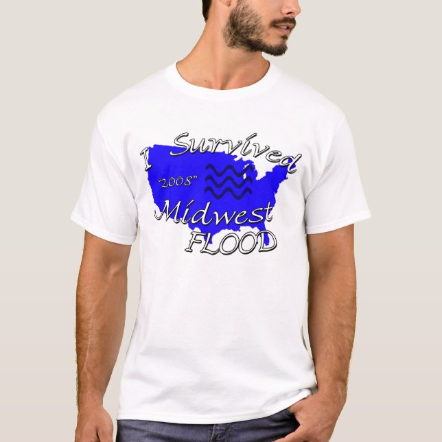 T-shirt Chemise d'inondation de Midwest (Devant)
