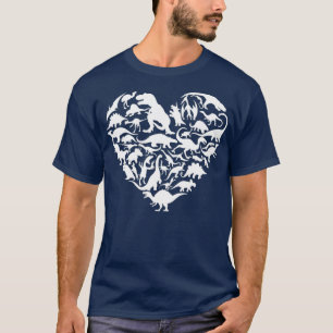 T-shirt Chemise Dinosaur Amour Pour Garçons Filles Jour En