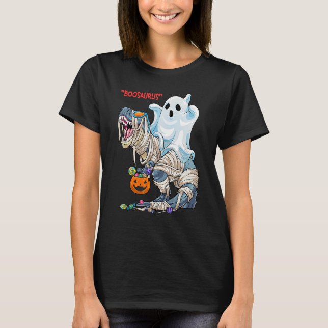 T-shirt Chemise Dinosaur - Zombie T-Rex Éffrayant (Devant)