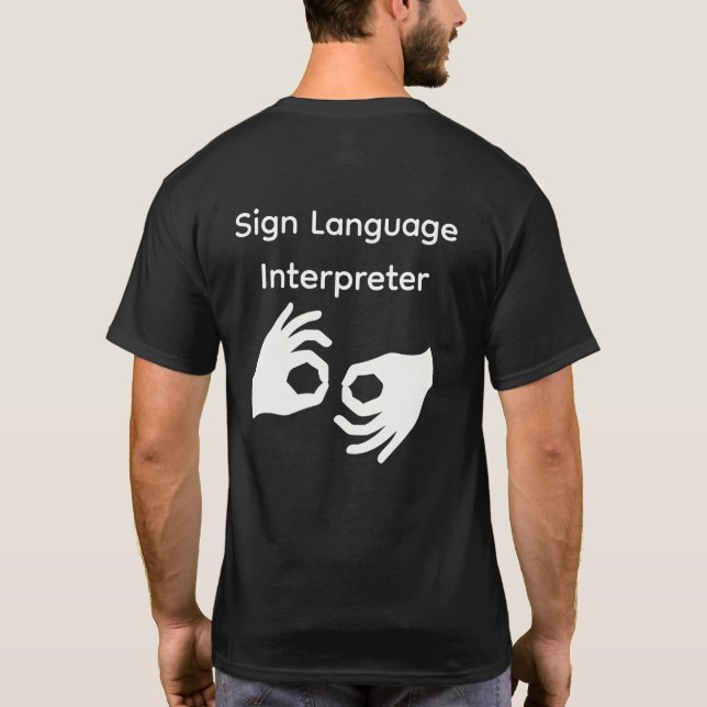 T-shirt Chemise d'interprète en langue des signes (Dos)