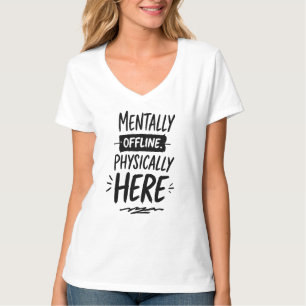 T-shirt Chemise d'introverti hors ligne mentalement