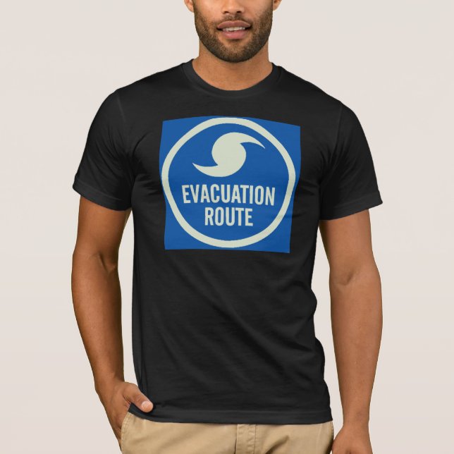T-shirt Chemise d'itinéraire d'évacuation d'ouragan (Devant)