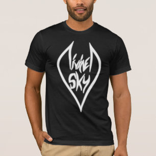 T-shirt Chemise divisée d'obscurité de logo de ciel
