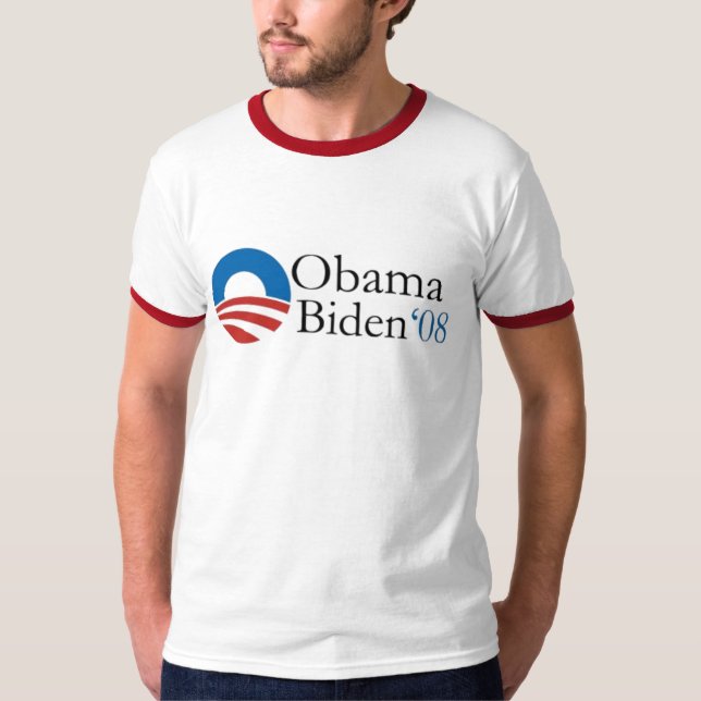 T-shirt Chemise d'Obama Biden '08 (Devant)