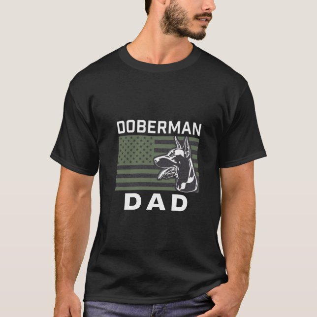 T-shirt Chemise Doberman, Doberman pour Hommes, Amoureux d (Devant)