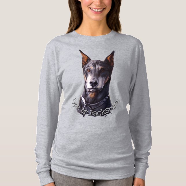 T-shirt Chemise Doberman Pinscher Personnalisée Dog Art Ch (Devant)
