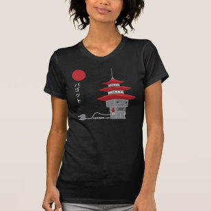 T-shirt Chemise d'obscurité de dames de Pagoto