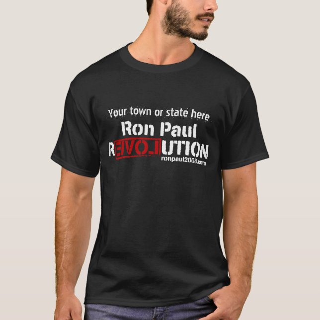 T-shirt Chemise d'obscurité de révolution de Ron Paul (Devant)