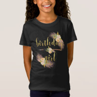 Chemise d'or chic de noir de fille d'anniversaire