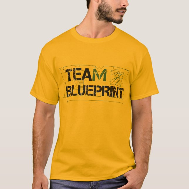 T-shirt Chemise d'or de modèle d'équipe (Devant)