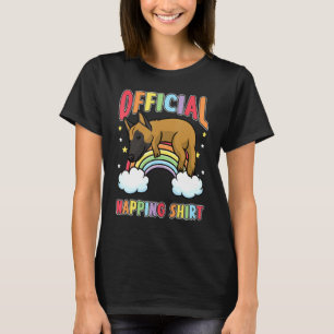 T-shirt Chemise dorée Chien Malinois Belge Arc-en-ciel