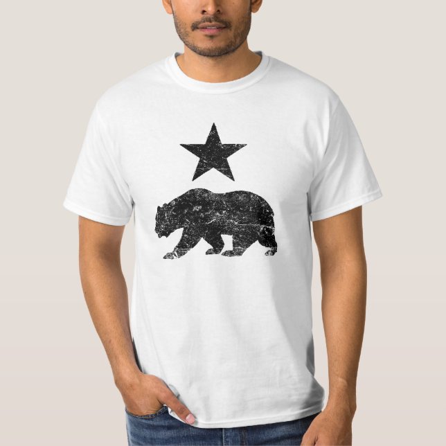 T-shirt Chemise d'ours affligée par République et d'étoile (Devant)
