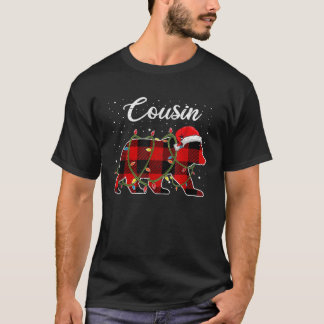 T-shirt Chemise d'ours Cousin Rouge Buffalo Plaid Cousin B