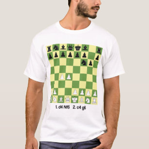 T-shirt Chemise d'ouverture des échecs de défense indienne