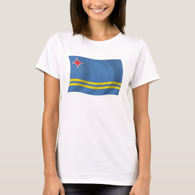 T-shirt Chemise Drapeau Aruba (Devant)