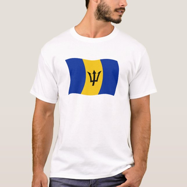 T-shirt Chemise Drapeau Barbade (Devant)