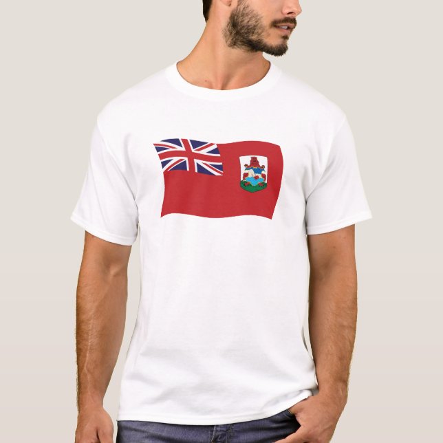 T-shirt Chemise Drapeau Bermudes (Devant)