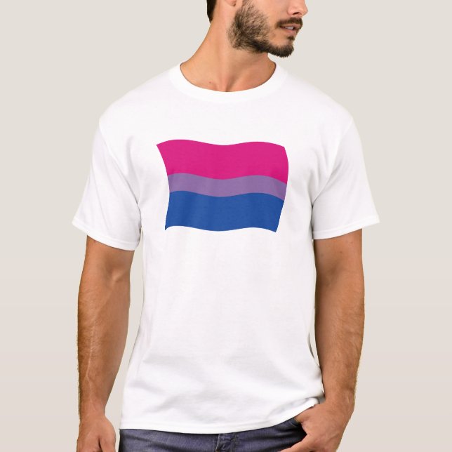 T-shirt Chemise Drapeau de Fierté Bisexuelle (Devant)
