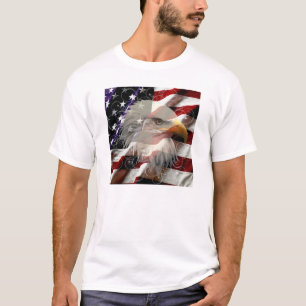 T-shirt Chemise drapeau de l'aigle américain