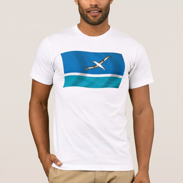 T-shirt Chemise Drapeau de l'Île de Midway (Devant)