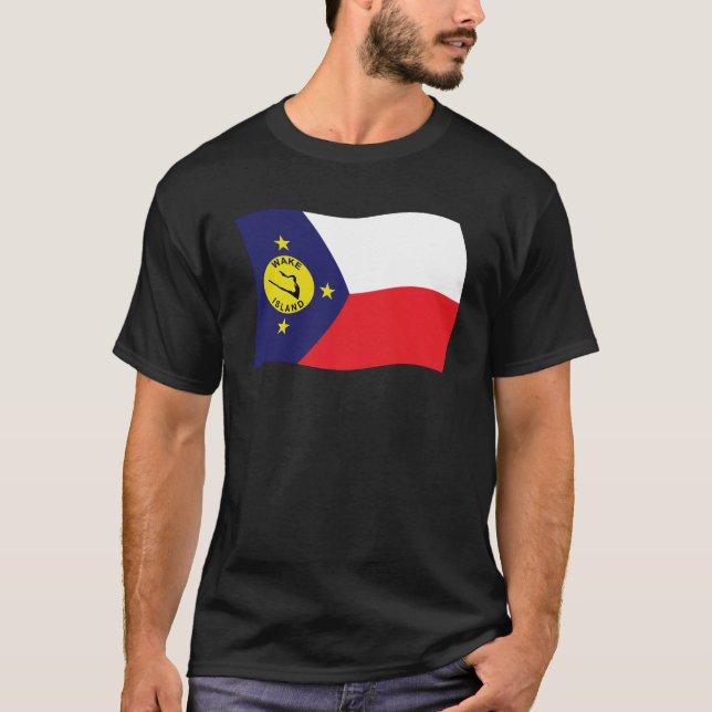 T-shirt Chemise drapeau de l'île de Wake (Devant)