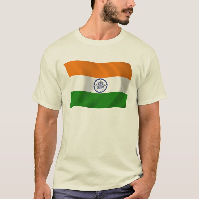 T-shirt Chemise Drapeau de l'Inde (Devant)