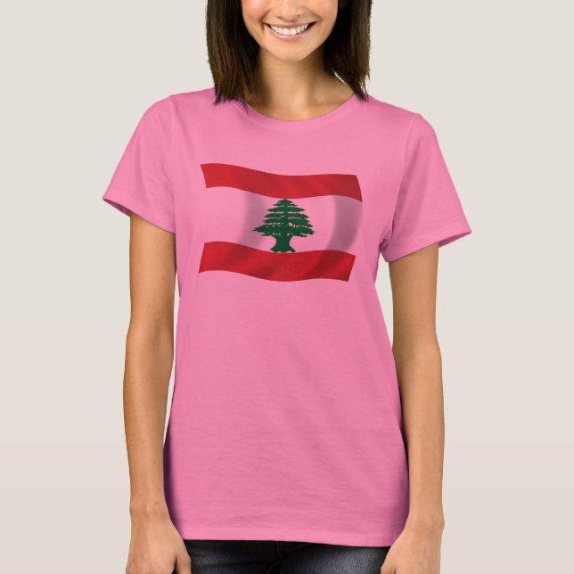 T-shirt Chemise Drapeau du Liban (Devant)
