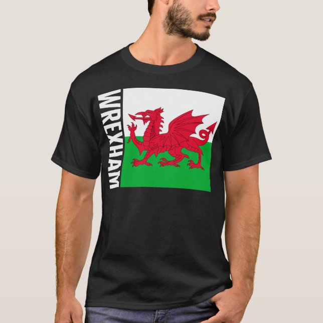 T-shirt Chemise Drapeau Galloise, Wrexham Tee, Don Pour Fi (Devant)