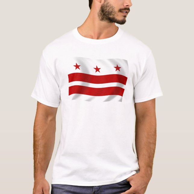 T-shirt Chemise drapeau Washington D.C. (Devant)
