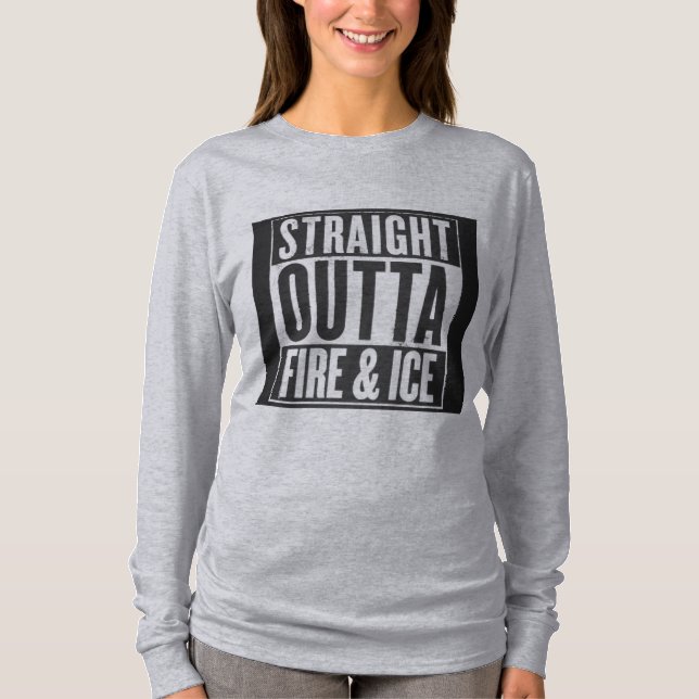 T-shirt Chemise droite d'équilibre du feu et de glace (Devant)
