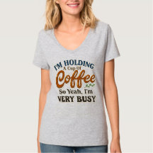 Chemise drôle à col en V pour femmes avec motif ca