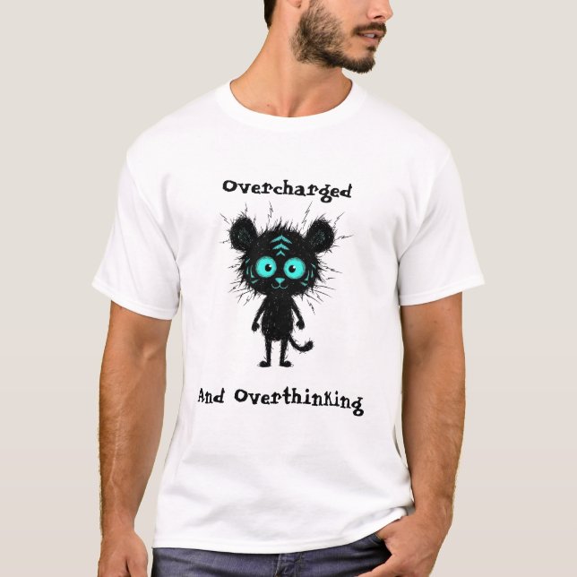 T-shirt Chemise drôle d'anxiété (Devant)