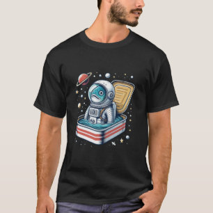 T-shirt Chemise drôle d'astronaute de sardine rétro