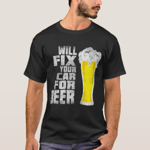 T-shirt Chemise drôle de bière d'amant de voiture de