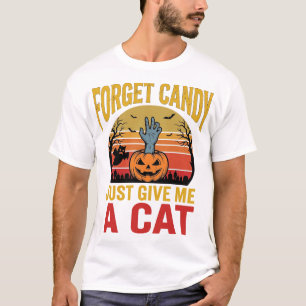 T-shirt Chemise drôle de bonbons pour amateur de chats Hal
