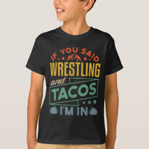 T-shirt Chemise drôle de catch et de tacos Catch Rétro Hom
