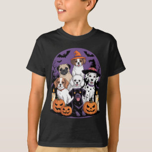 T-shirt Chemise drôle de chien fantôme Halloween Chien de