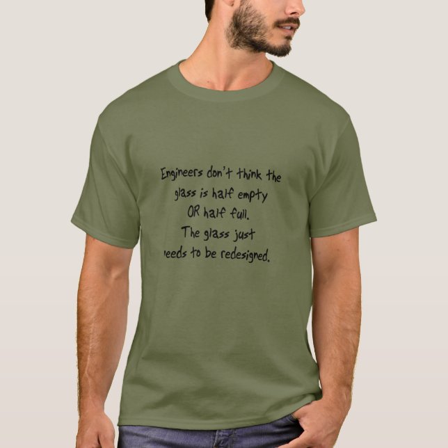 T-shirt Chemise drôle de citation d'ingénieur (Devant)